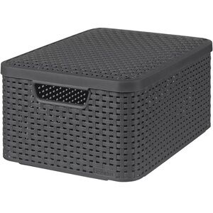 NWT Curver Style Dark Grey Small Lidded Bin
